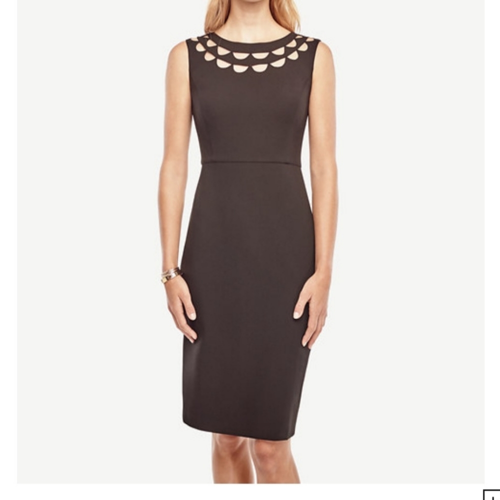 Ann Taylor cutout scallop dress